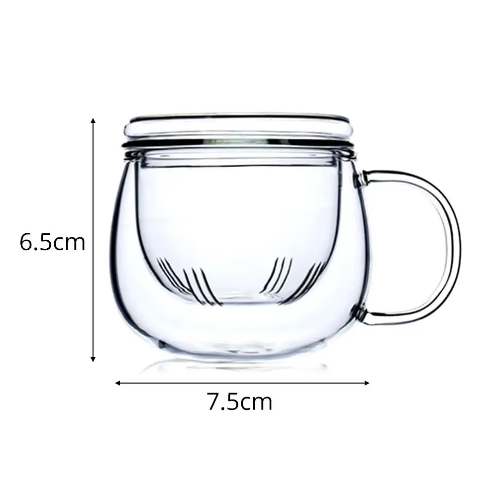 Ручная дутая термостойкая стеклянная чайная чашка с крышкой и заваркой 300 мл боросиликатная стеклянная чайная чашка инновационная чайная бутылка с фильтром
