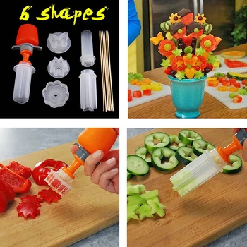 

1set ruit Cake Cutting Vegetable DIY Push Pop Shaper Cutter Food Decor Tools Food Decorator