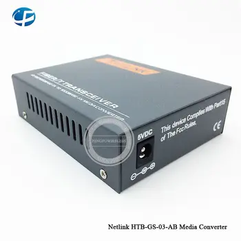 

Optic fiber DC 5V 1A SC Netlink HTB-GS-03 A/B Gigabit Media Converter SM Single Fiber 1000Mbps 20km free shipping