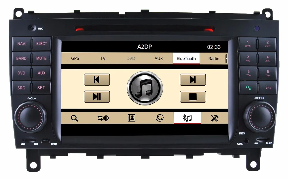 Best 7 Inch Car DVD GPS Player Android 9.0 For Mercedes Benz W209 CLK CLS W219 Radio Bluetooth RDS Free Map Camera Input Wifi Navi 7