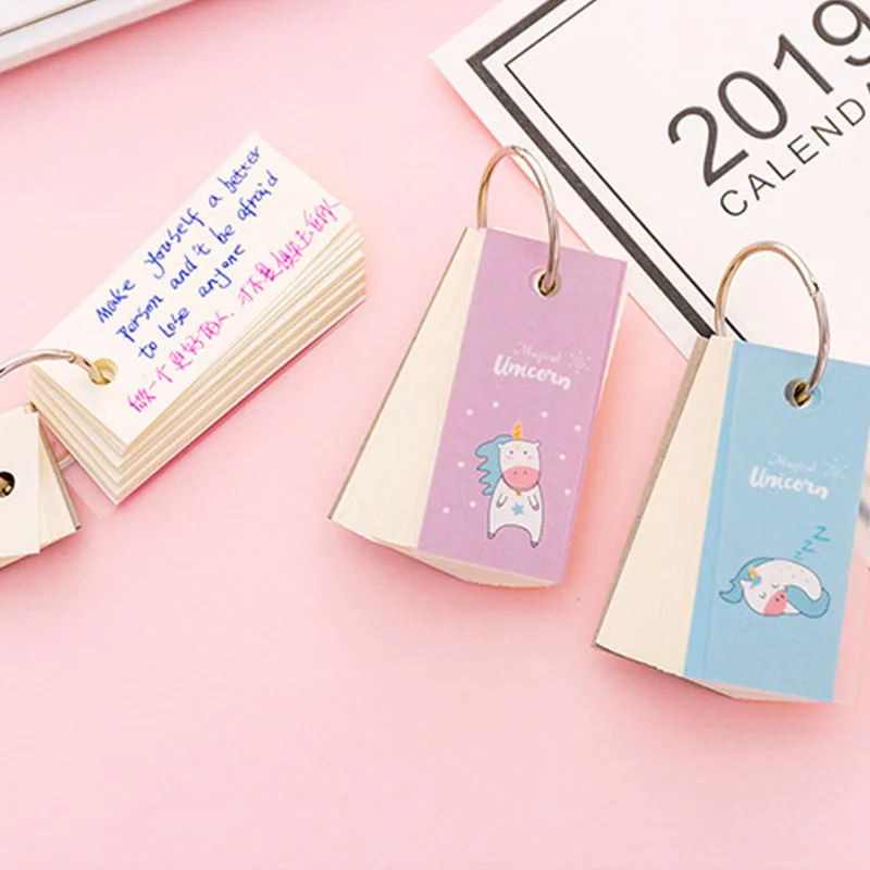 Новинка 2019 4 цвета мультяшный Единорог бумажная коробка для заметок настольная
