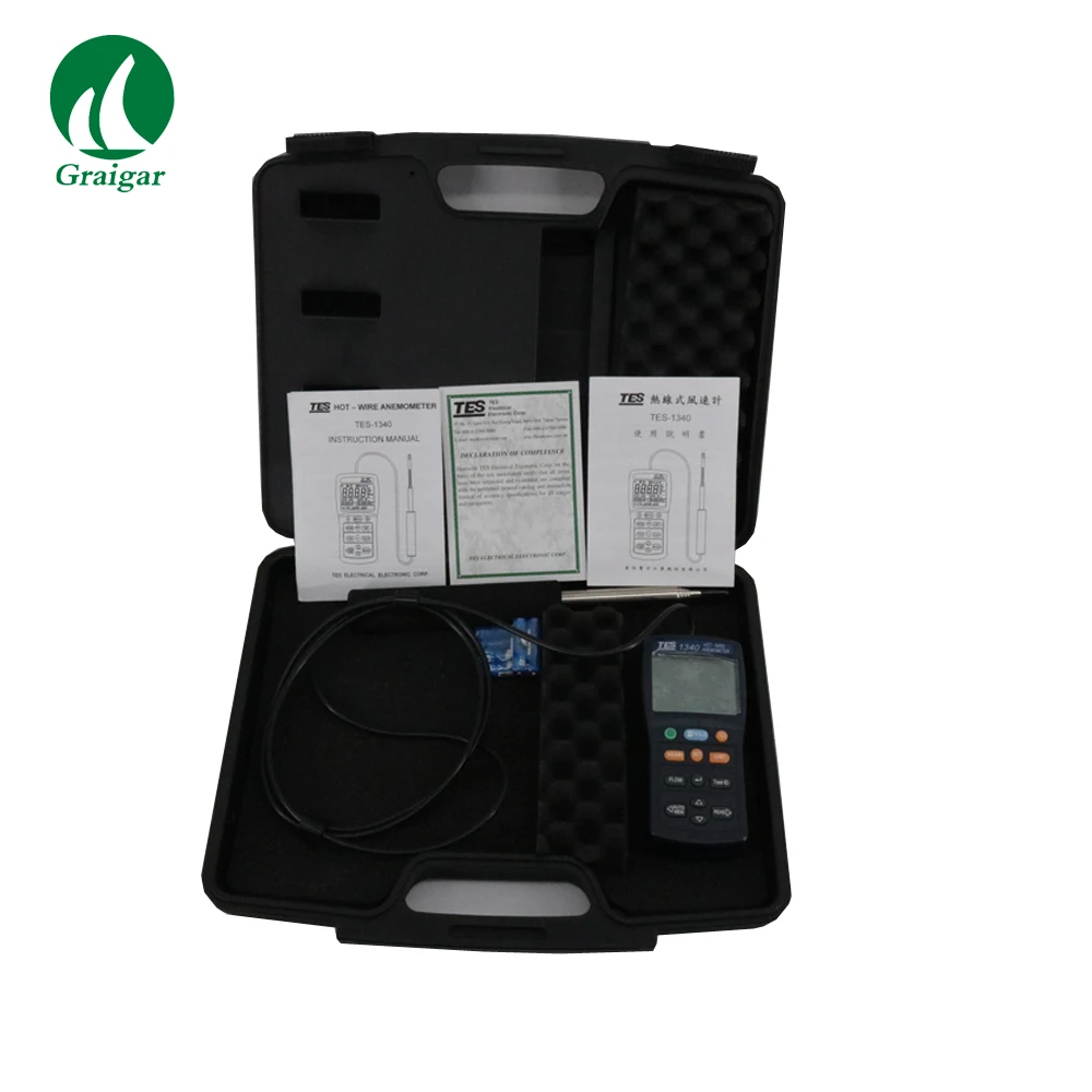 Measurement & Analysis Instruments TES1340 Hot Wire Thermo Anemometer
