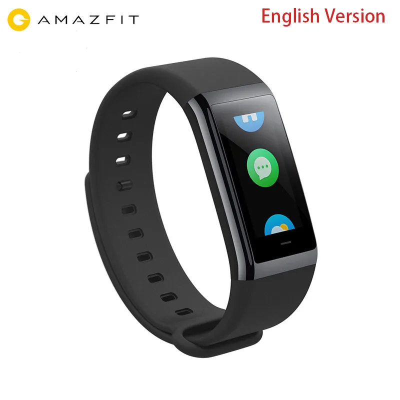 

English Version Xiaomi Huami Amazfit Cor Midong Band Smart Wristband 1.23 Inch Color IPS Screen Heart Rate Monitor Waterproof