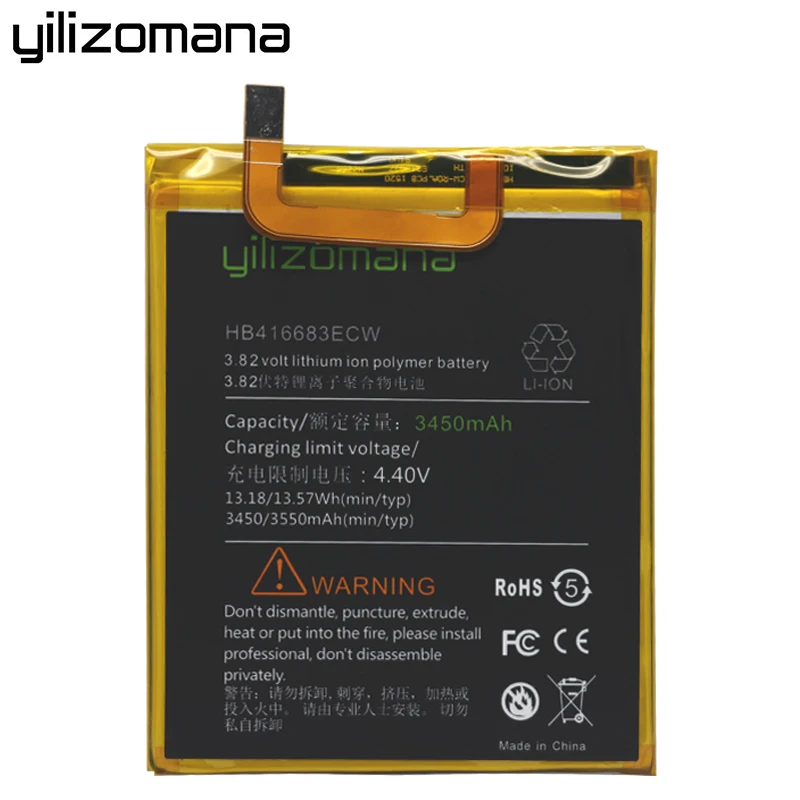 Оригинальный аккумулятор YILIZOMANA HB416683ECW для телефона 3450 мАч сменные батареи Huawei