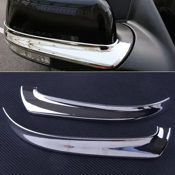 

DWCX 2pcs Silver ABS Left Right Chrome Plated Rearview Side Mirror Cover Strip Trim Fit For Ford Explorer 2016 2017 2018 2019