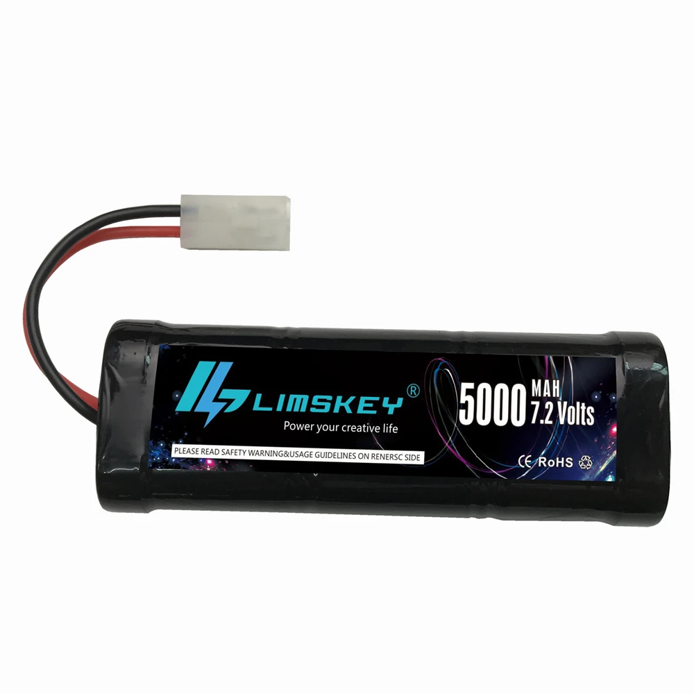 Limskey 7,2 V 5000mAh Высокая мощность с разъемом Timiya 2P для RC гоночных автомобилей самолетов 7,2 v Ni-MH батареи