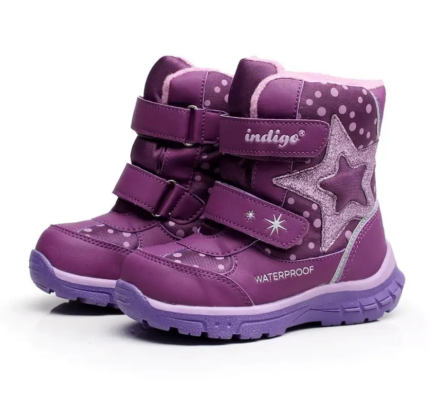 25 Degress Baby Girls Snow Boots Fashion Outdoor Waterproof With Wool