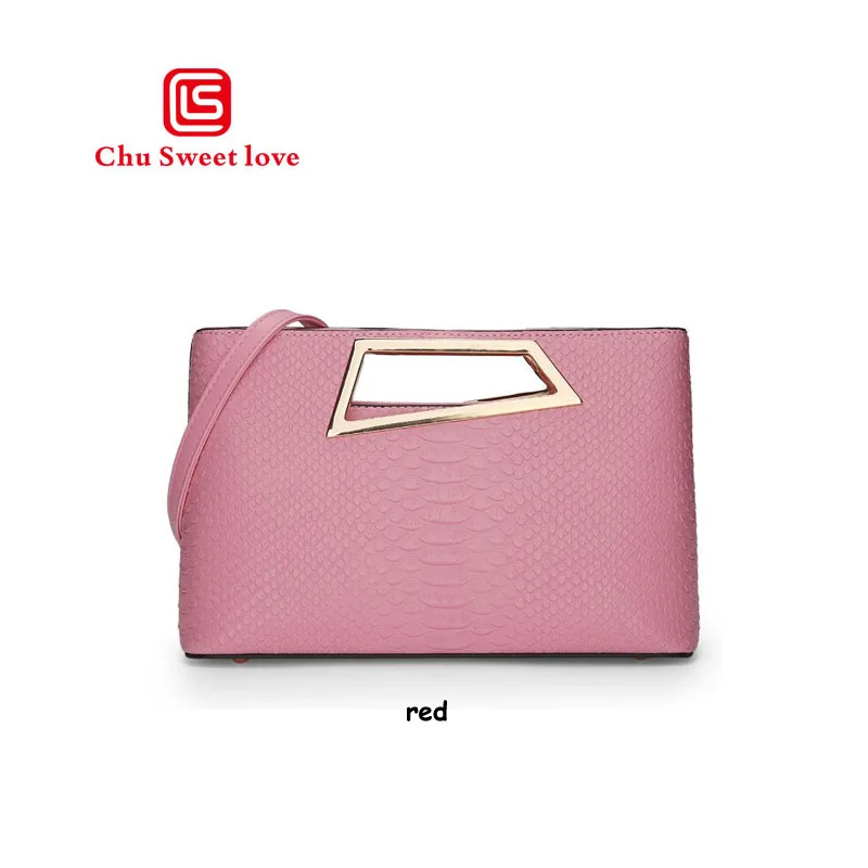 

Fashion Solid Women'S Handbag PU Leather Women Clutch Female Handbag Clutches Trendy Women'S Bag Crocodile Pattern Bag