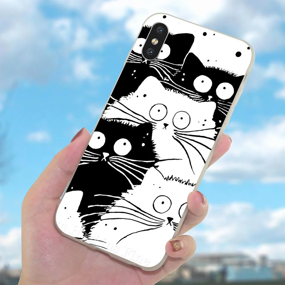Чехол для iPhone 8 Plus Забавный ворс кошек панда кошка чехол 6S чехлы 7 6 X 5S SE Xs Max XR Чехлы
