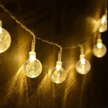 

led Crystal ball Globe String Light 33Ft 10M 50Led LED Starry Light Garland Fairy Holiday Light for Garden,Wedding Christmas