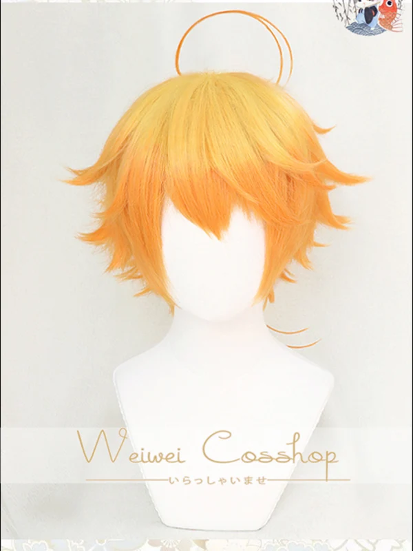 The Promised Neverland Yakusoku no Emma короткие светлые и оранжевые волосы Косплей Костюм парик +