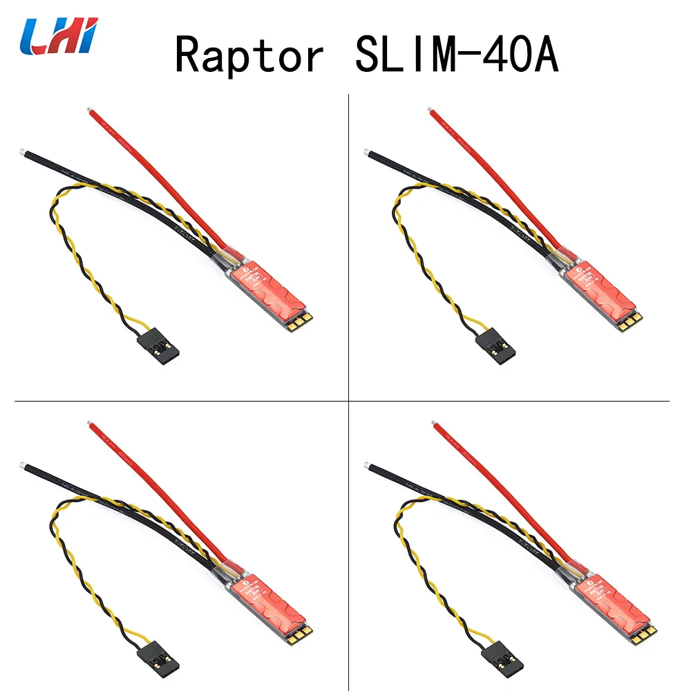 

4PCS Raptor SLIM 40A Brushless ESC BLHeli-S32 2-4S Dshot Electrical Speed Controller for 250 FPV Racing Quadcopter RC Helicopter