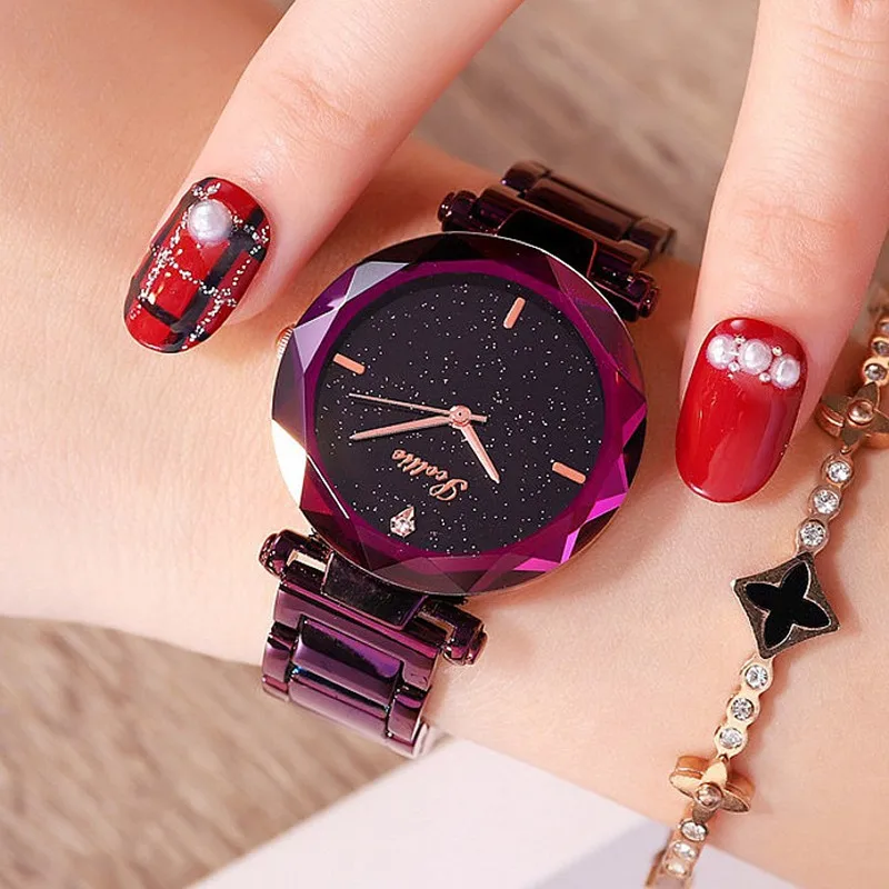 Luxury Brand Lady Watches Women New Diamond Casual Dress Quartz Watch Fashion Starry Dial Watch Woman Clock Female reloj mujer Luxury Brand Lady Watches Women New Diamond Casual Dress Quartz Watch Fashion Starry Dial Watch Woman Clock Female reloj mujer