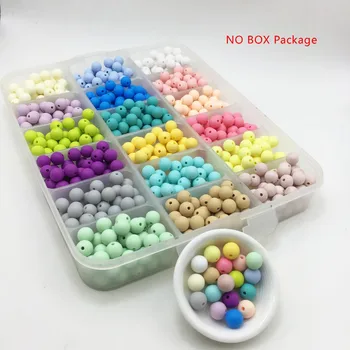 

100pcs loose Silicone Beads Teething Baby Chewing Bead Teeth Necklace Bead Diy Chewable Silicone round bead 10mm/12MM/15MM