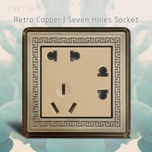 Специальное пять отверстий и USB Смарт зарядное устройство розетка золотой цвет дома