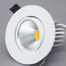 Cob-светодиоды с регулируемой яркостью потолочный светильник AC110V 220V 5 W/7 W/9 W Встраиваемый светодиодный точечный светильник для украшения помещений потолочный светильник