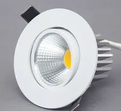 Cob-светодиоды с регулируемой яркостью светильники AC110V 220 V 5 W/7 W/9 W светодиодный пятно света lumination внутренней отделки потолочный светильник