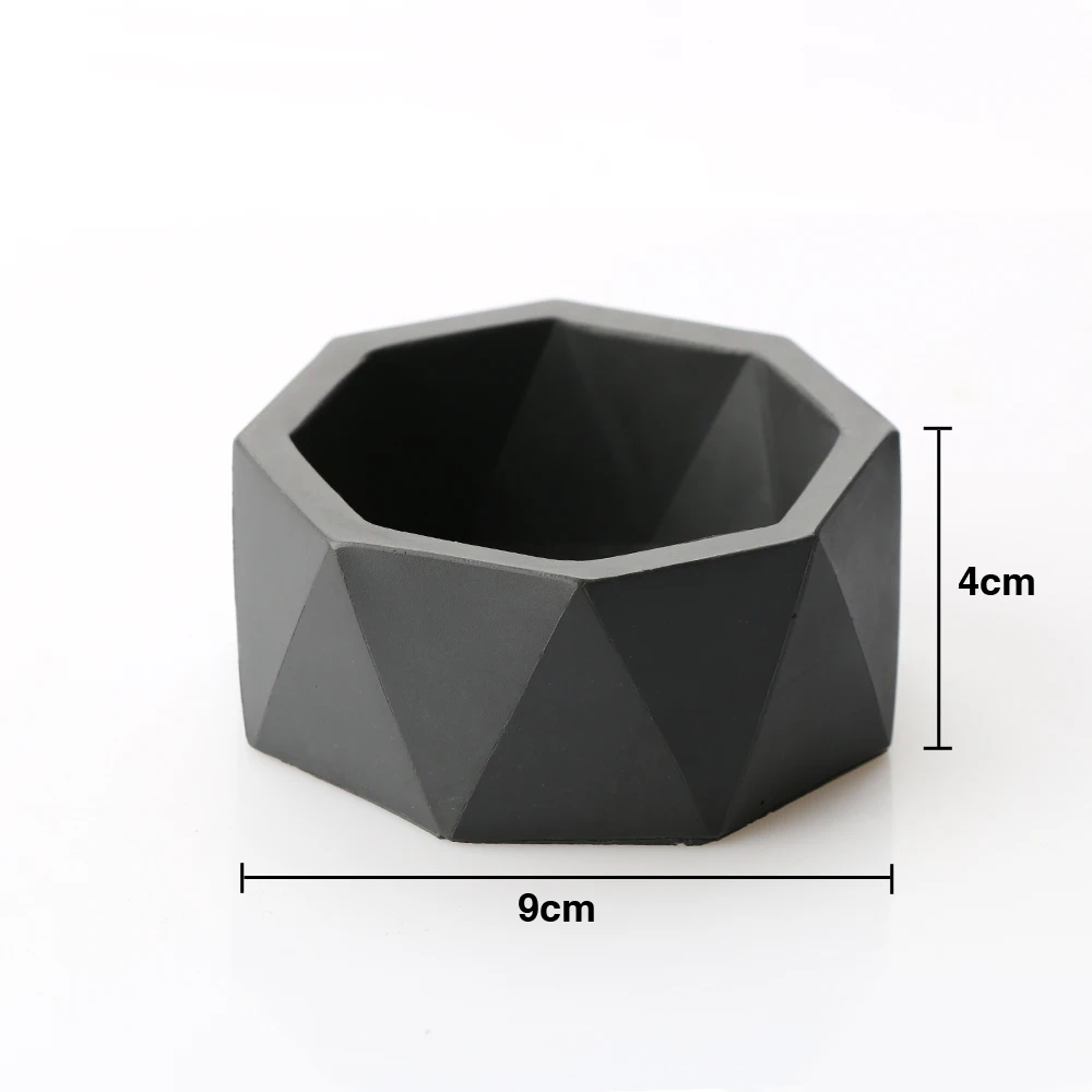 SN0033 цветочный горшок геометрической формы силиконовая форма для ручной работы 3D Ваза цемент горшок формы суккулент бетон плесень Арома каменные формы