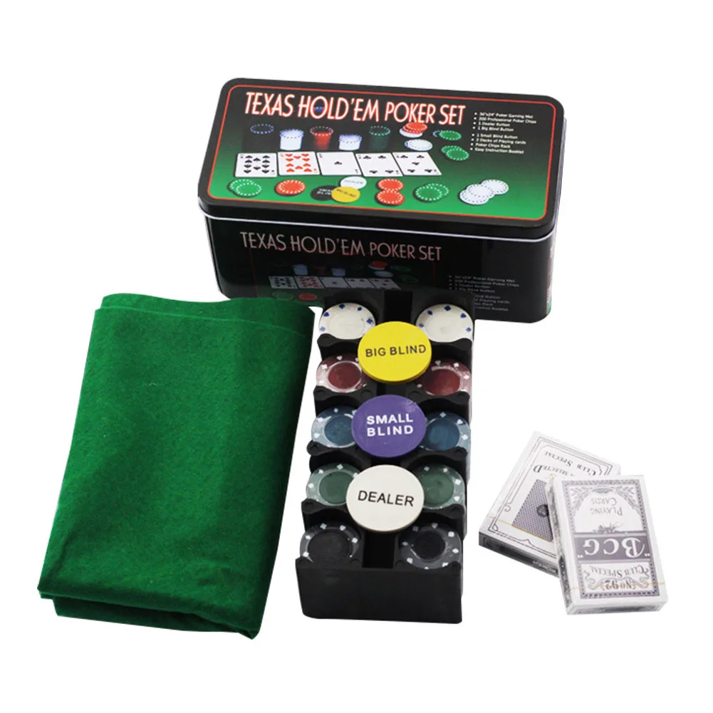 

4 Gram Plastic Poker Chips Set Game Casino Chips Poker Playing Card with Case