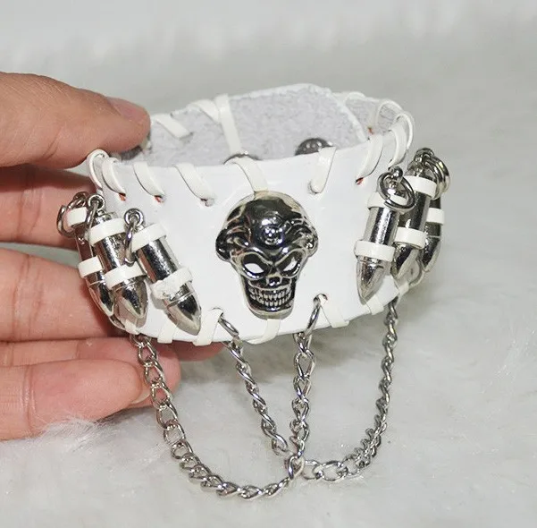 Cool Punk Style Wide Leather Bracelets Bangles Dec...