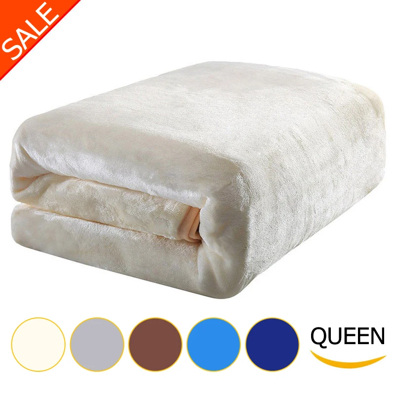 Hot ! Blanket on the bed Queen Size 228*228cm Fleece Blanket Warm