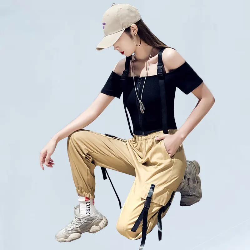 

2019 Sexy 2 Piece Set Women Outfits Short Sleeve Zipper Slim T-shirt & Pant Suit Set Overalls Female Casual Costumes Streetwear