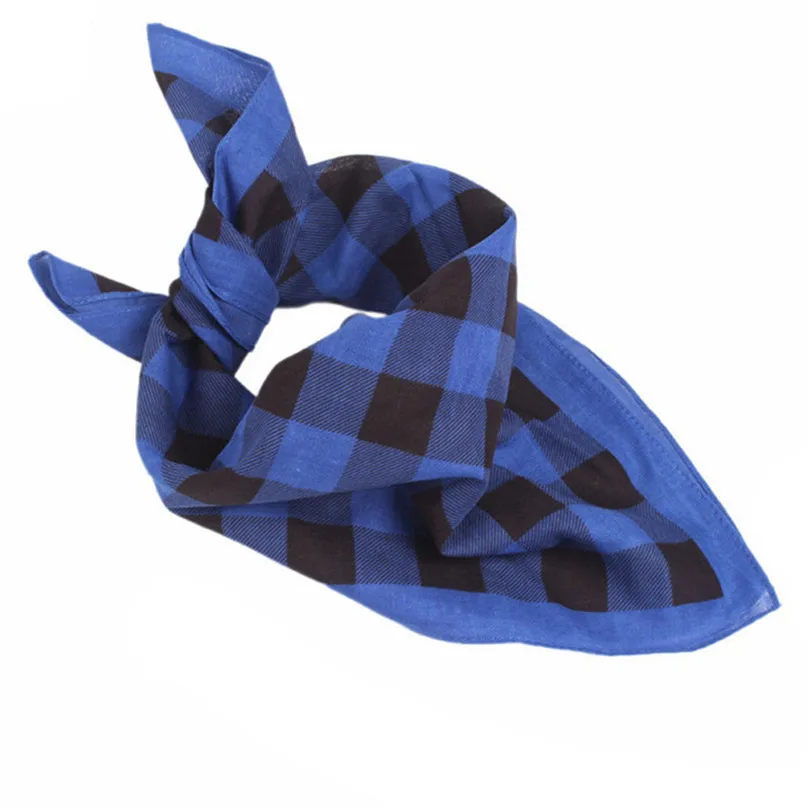 Hiking Scarves Bandana Scarf Square Head Scarf Female Plaid Bandanas Head Wrap Turban Hair Accessories Headband  #4M07 (8)