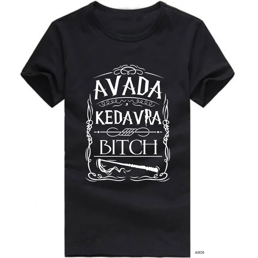 

Summer Style Avada Kedavra Bitch T Shirt Men Women Short Sleeve Tee Shirt Female Magic Spell Muggles Wizard Men T-Shirt