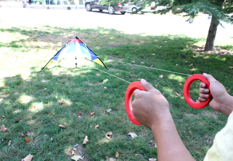 High Quality  ABS Flying Tools For 1.2m Dual Line Parafoil And Stunt Kite Circular Tools  With 30m Lines 5