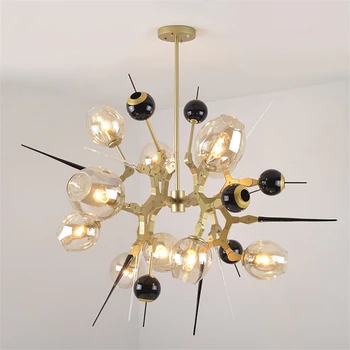 

Modern Lights Pendant Lamps Creative E27 LED Chandelier Light Glass Shade Lights Home Art Deco Hanging Lamps Hanging Luminaire