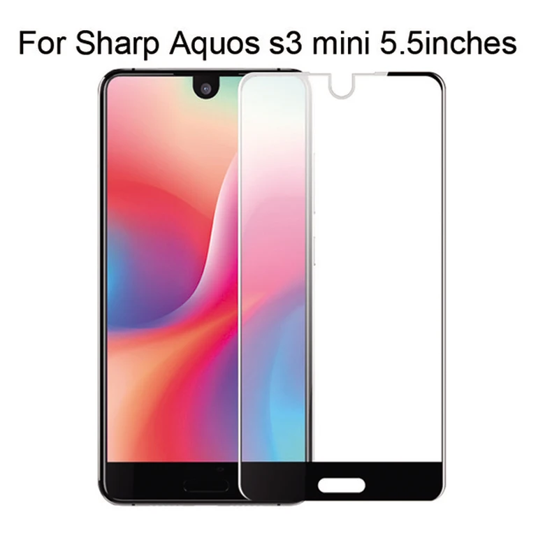 

3D Tempered Glass For Sharp Aquos S3 mini Full Cover Protective film Screen Protector For Sharp Aquos S3 mini FS8018