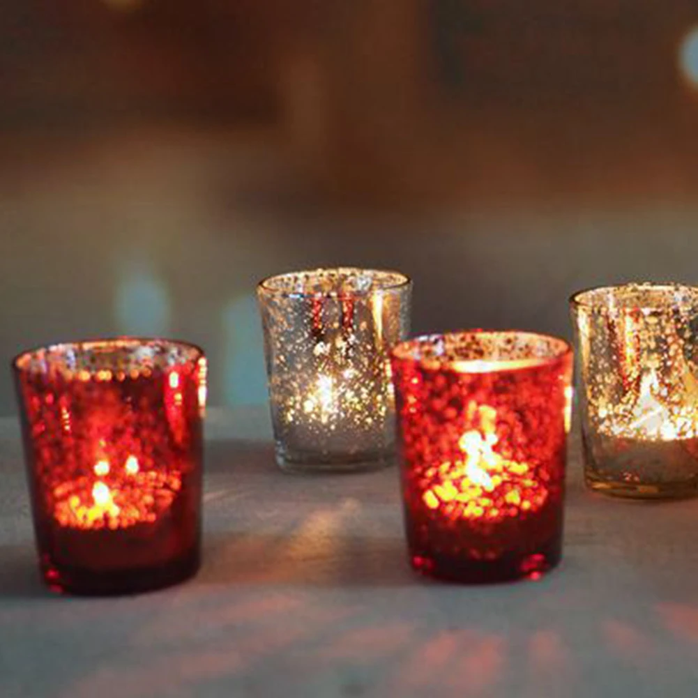 Мозаичное стекло Tealight Votive подсвечник для свадебной вечеринки бар домашний