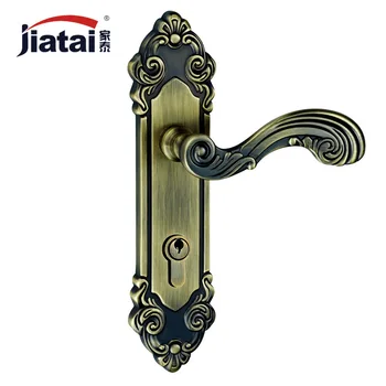

Thai high-end home building materials hardware locks ZL249233 European American antique bronze green locks on the door
