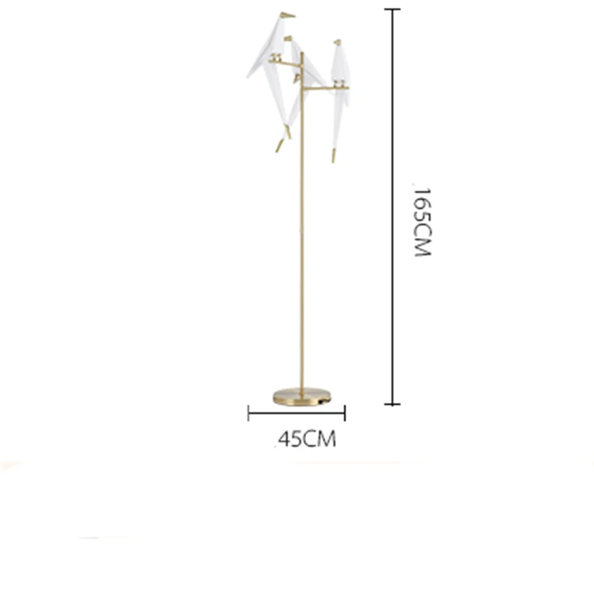 Современный светодиодный подвесной светильник с птицами для гостиной светодиодный напольный светильник оригами подвесной светильник с птицей - Цвет корпуса: 15