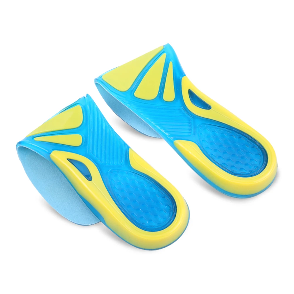 

MWSC Silicone Height Increase Insoles Heel Arch Support Shoe Inserts Shock Absorption Foot Care Gel Shoepads
