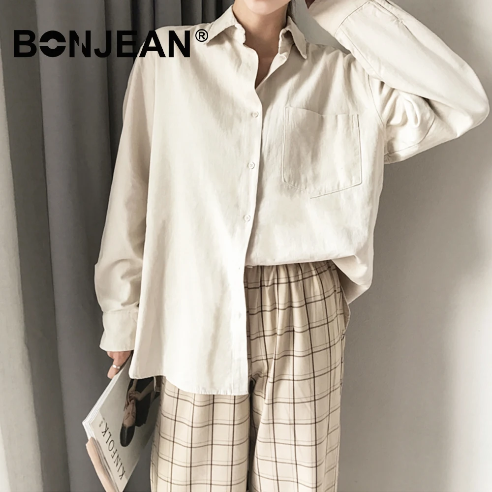 Cotton Blouse Women Summer Shirt Spring Long Sleeve Beige Blue White Blouse Casual Tops Ladies Shirt Streetwear Z085 Cotton Blouse Women Summer Shirt Spring Long Sleeve Beige Blue White Blouse Casual Tops Ladies Shirt Streetwear Z085