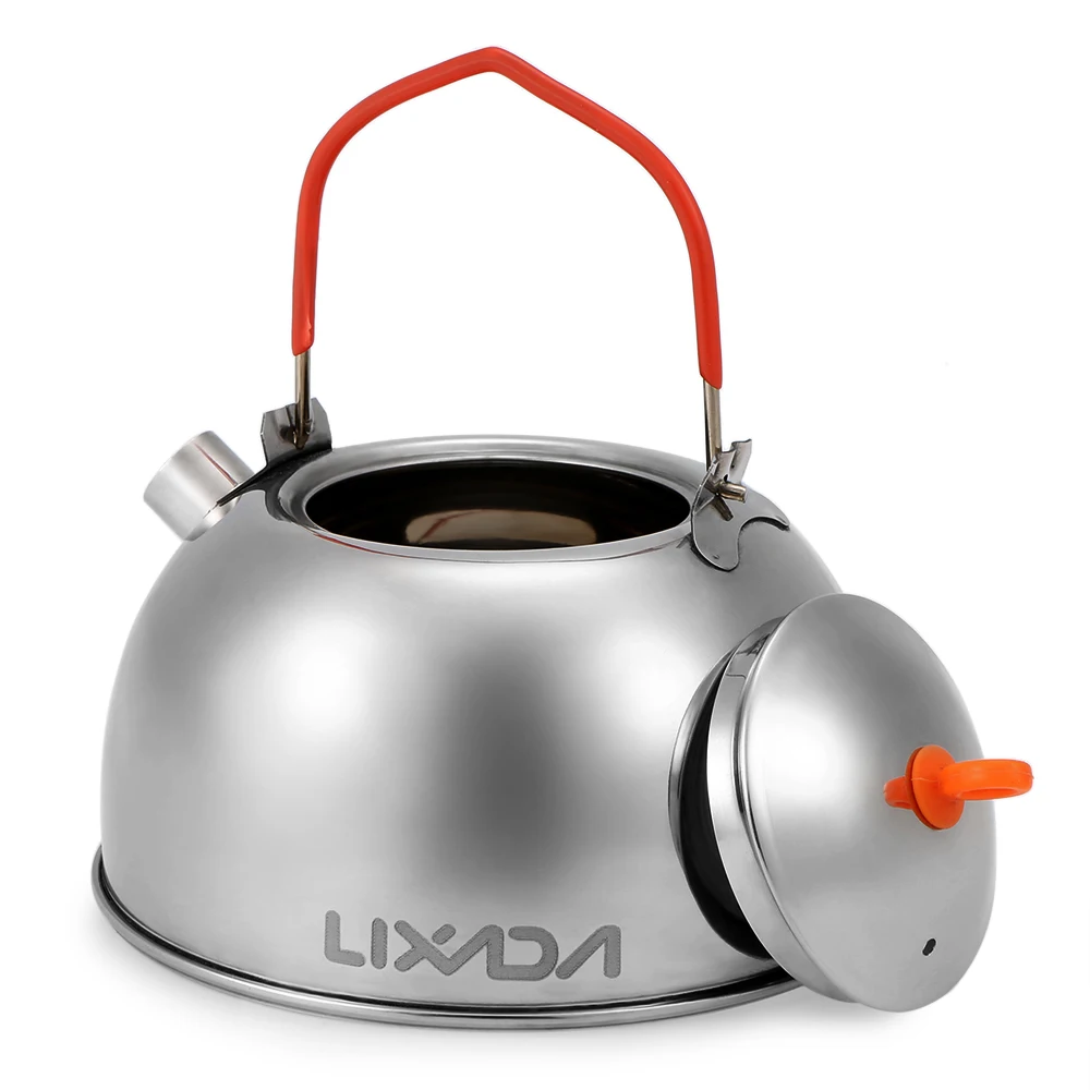 

0.6L Stainless Steel Tea Kettle Portable Outdoor Coffee Teapot Kettle Coffee Pot Camping Hiking Picnic BBQ Kettle Water Pot