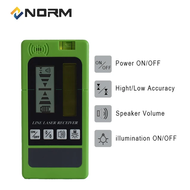 Laser Beam Receiver Level Receiver Detector With Pulsing Line LCD Display Receive For Outdoor Work 4