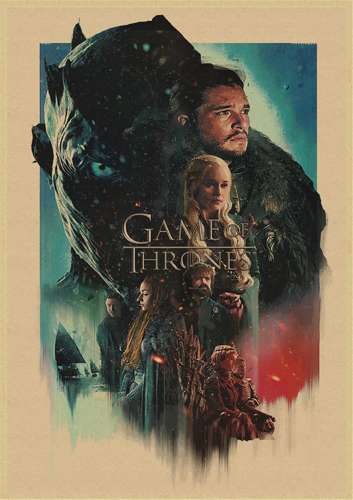 Game Of Thrones Movie TV Vintage Kraft Paper Poster Bar Cafe Home Decor Painting Wall Sticker