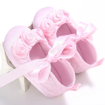 

Hot Newborn Flower Lovely Infant Baby Girl Non-Slip Baby Shoes Soft Sneaker Prewalker Shoes New