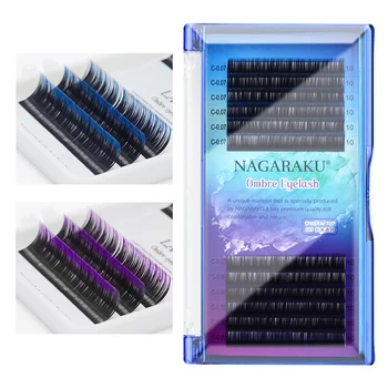 

NAGARAKU rainbow lash color lash colour lash ombre synthetic mink soft natural mink individual eyelash extension