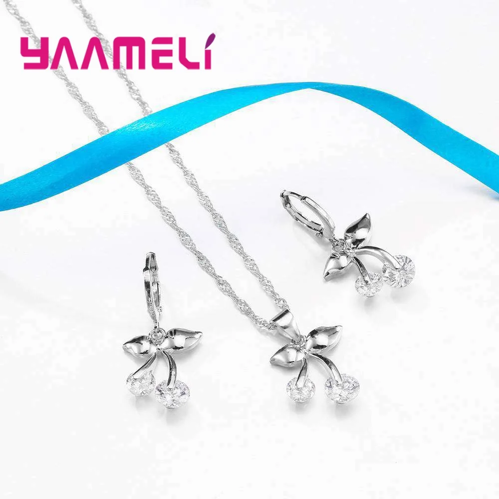 Женский ювелирный комплект из серебра 925 пробы с фианитом|jewelry sets|wholesale jewelry setwomen set
