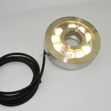 Высокое качество 304 Нержавеющая сталь 24 в 27 Вт 160 мм белый теплый белый Светодиодный прожектор для фонтанного кольца светодиодный свет