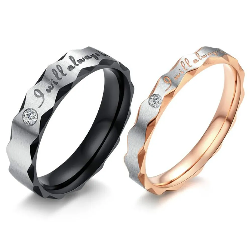 (12 pcs/lot) Mimeng Titanium Rings for Couples Stainless Steel Rings
