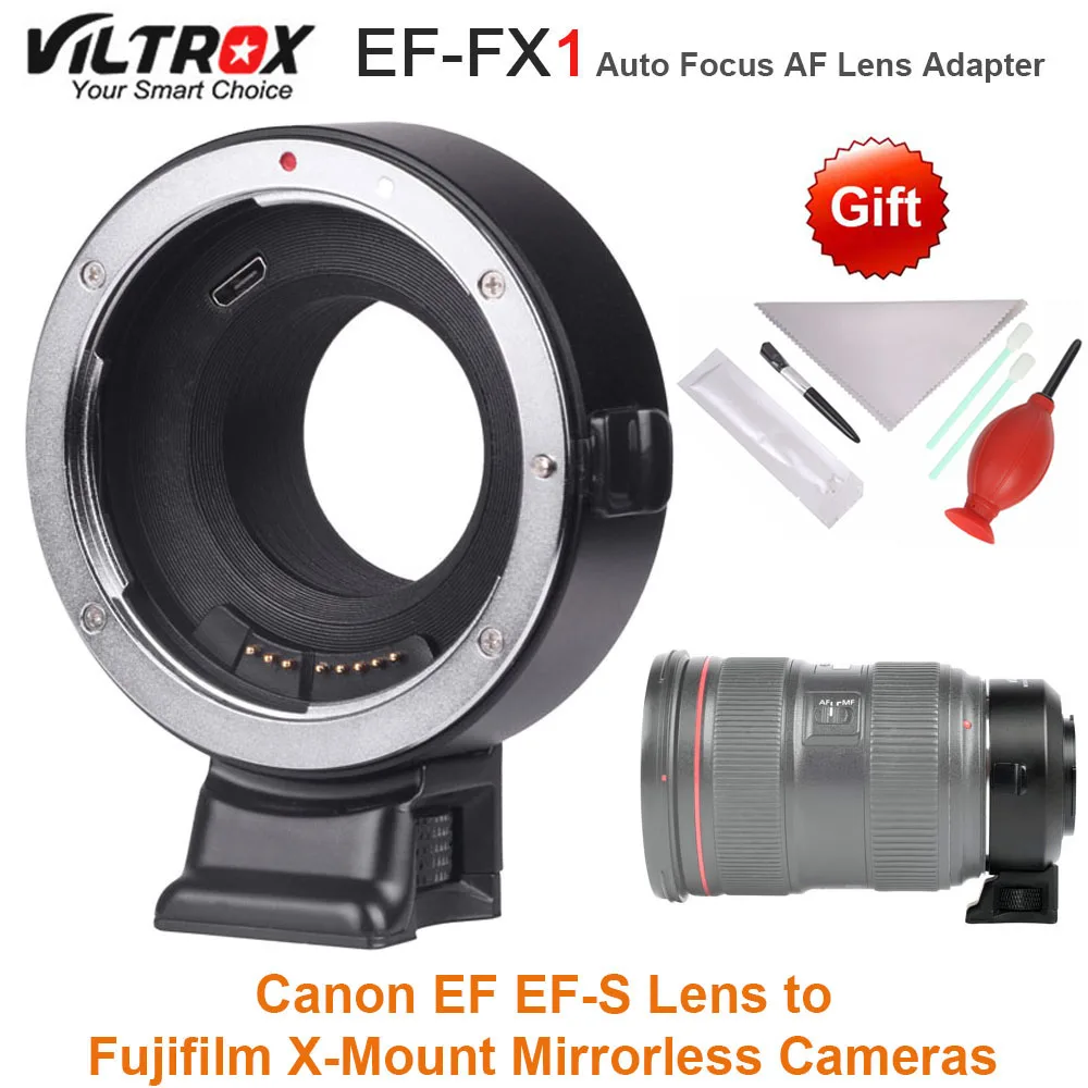 VILTROX EF-FX1 Автофокус AF объектив адаптер конвертер для Canon EF EF-S объектив для Fujifilm X-Mount беззеркальных камер