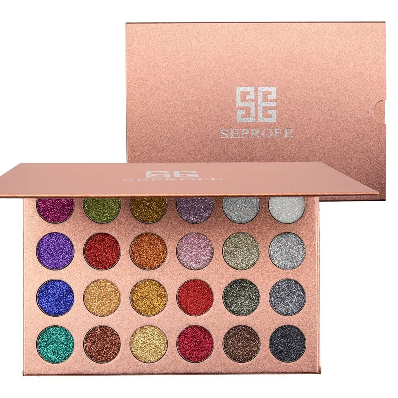 

24 Color Sexy Sequins Glitter Matte Eyeshadow Palette Smoked Nude Makeup Eyeshadow Shiny Cosmetics Professional Waterproof