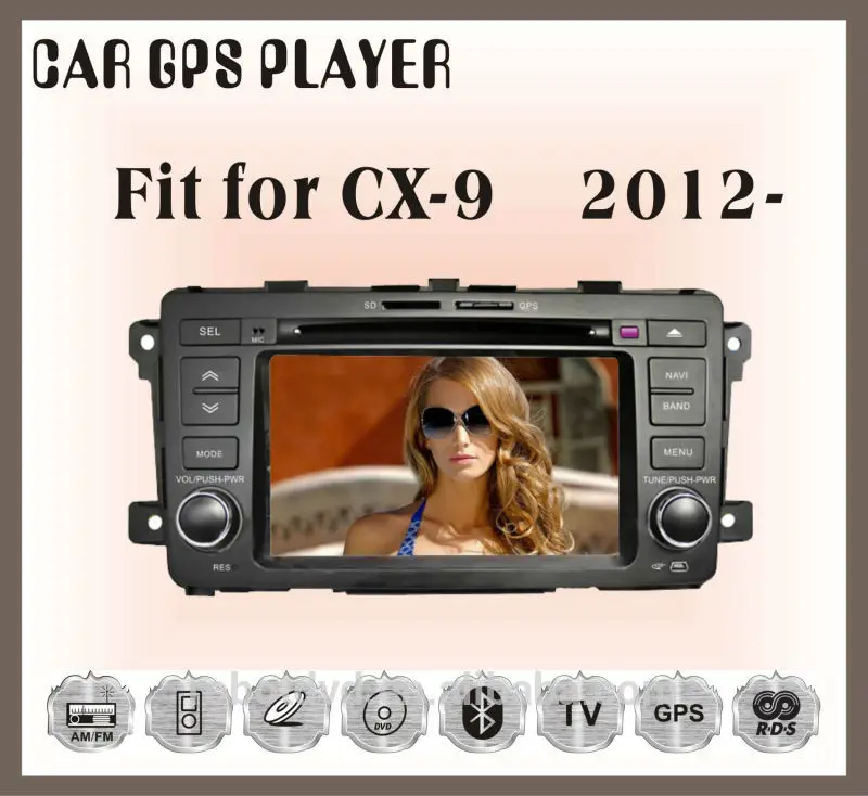 Discount 7" Car DVD player with GPS(optional) TV/BT Canbus,car multimedia headunit audio Radio stereo for MAZDA CX-9 2012 2013 2014 2015 0