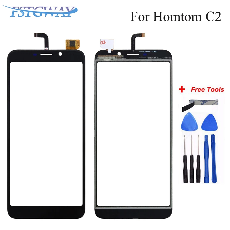 FATGWAY для HOMTOM C2 5,5 ''сенсорный экран дигитайзер для протестированный HOMTOM C2 Сенсорная панель стеклянная линза с инструментами и клеем