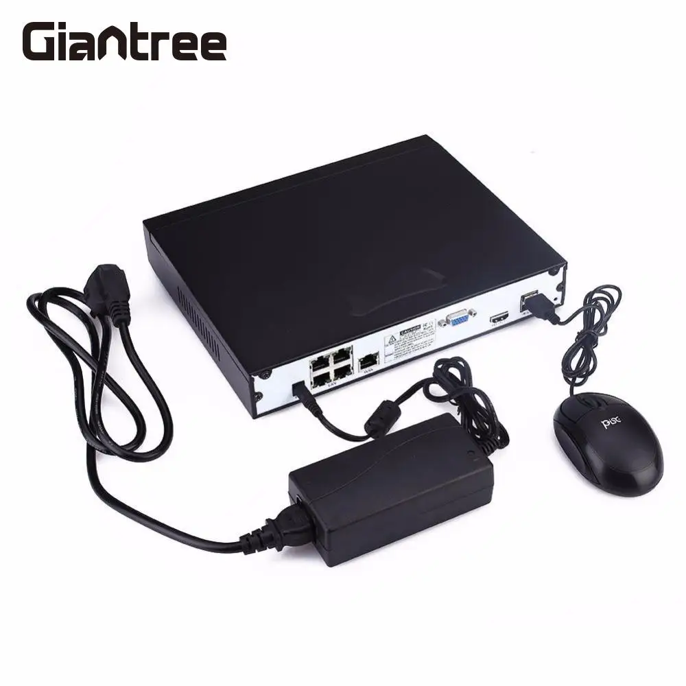 

giantree POE NVR 4CH DVR Monitoring Hard Disk Recorder USB Port 4 Channel Home Security Video Recorder Audio For Analog Camera