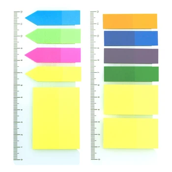 

4A Sticky Notes Flags Set Neon Color Stationery Page Marker Index Label Transparent Tabs Stickers Planner Memo Flag 4A 60238